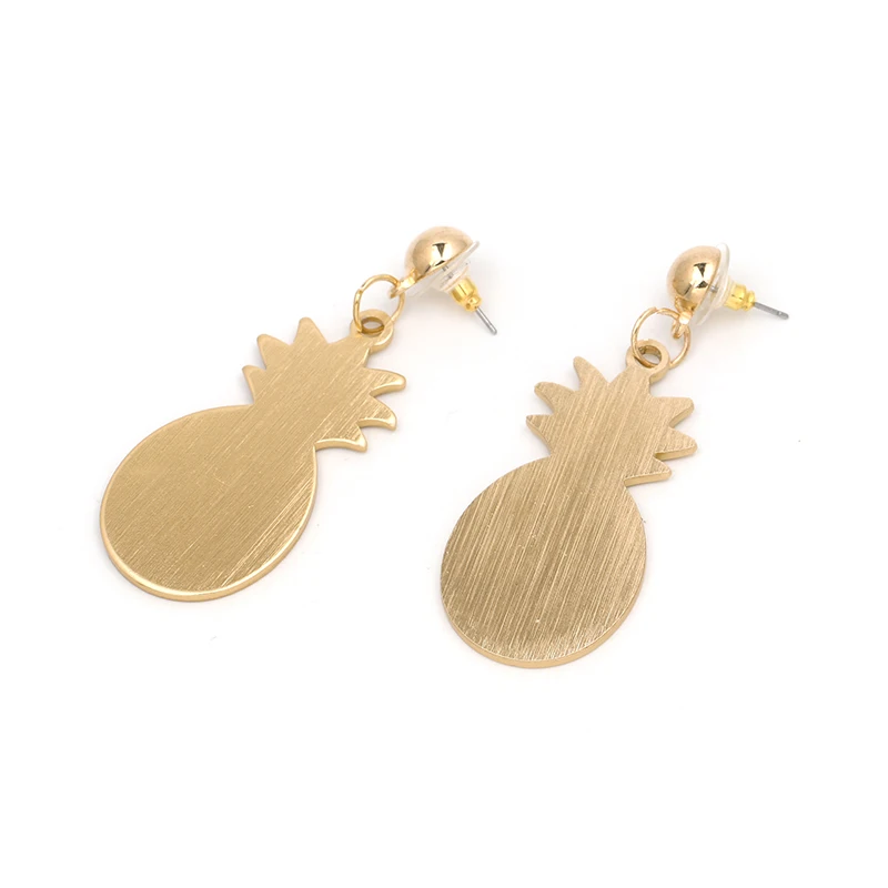 Unique Design Brand Gold Filled Metal Fruit Pineapple Earrings Big Dangle Long Statement For Women Girls Punk Jewelry | Украшения и