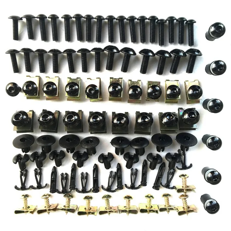 

133 piece Orangge/Red/Blue/gereen/Silver Complete Black Fairing Bolt Kit Body Screws Bolts for 06 07 Suzuki GSXR 600 750