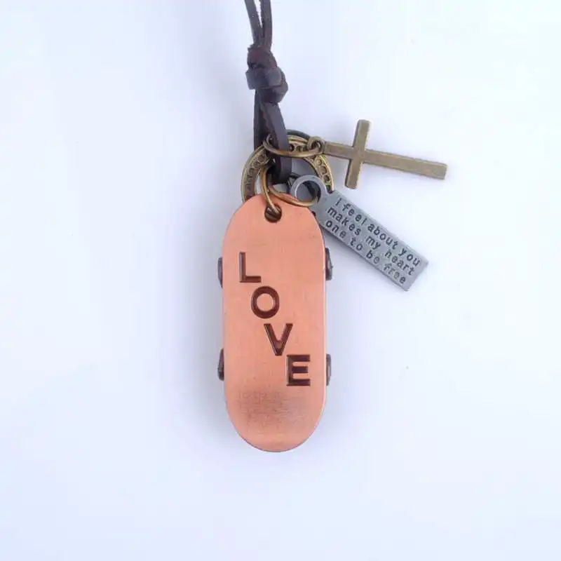 Новинка винтажное кожаное ожерелье в стиле панк рок ручной работы длинная