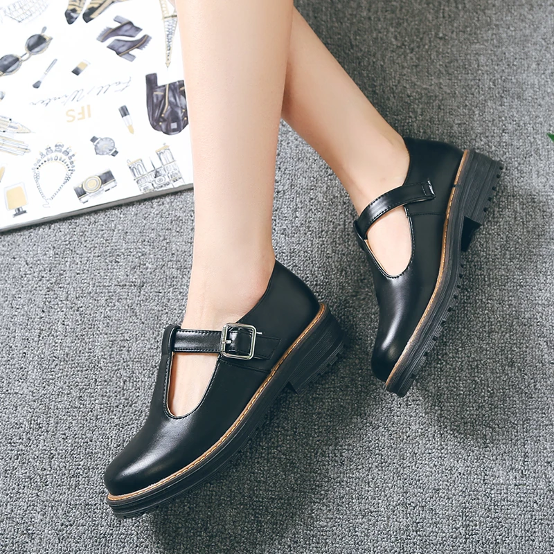 Женские туфли на плоской подошве с круглым носком размеры 34 43|Обувь без каблука| |