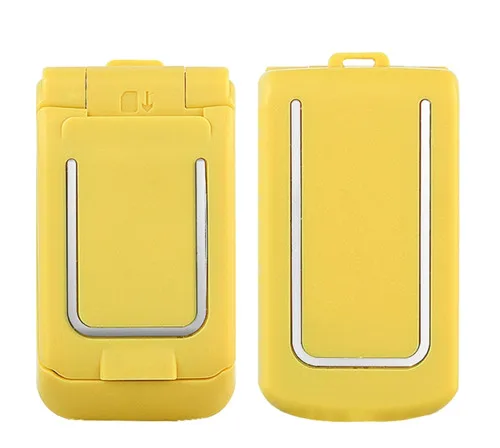 Yellow LONG-CZ J9 мини флип мобильный телефон 0,6" маленький сотовый телефон беспроводной Bluetooth Dialer FM волшебный голос Handsfree Наушники для детей - Цвет: Yellow