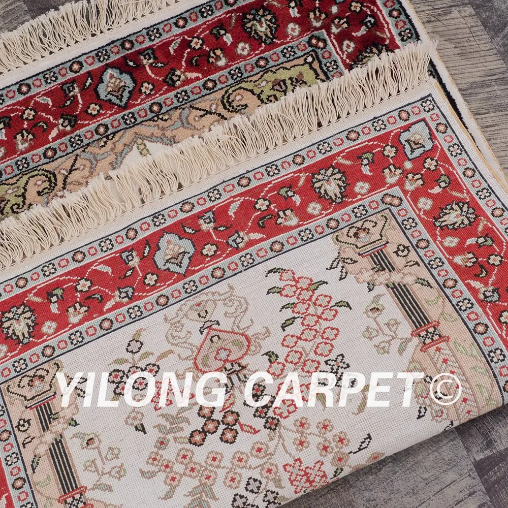 YILONG 2 'x 3' Восточный шелковый ковер ручной работы изысканный персидский