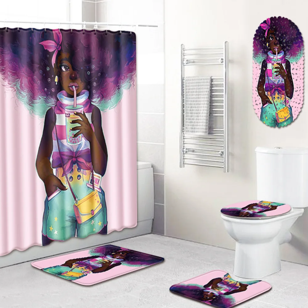 Новый комплект из 5 предметов в африканском стиле Женский коврик для ванной