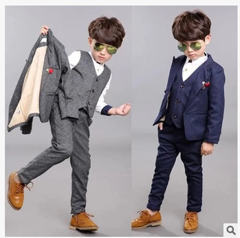 3 шт. блейзер для мальчиков и девочек жилет брюки|Блейзеры| |