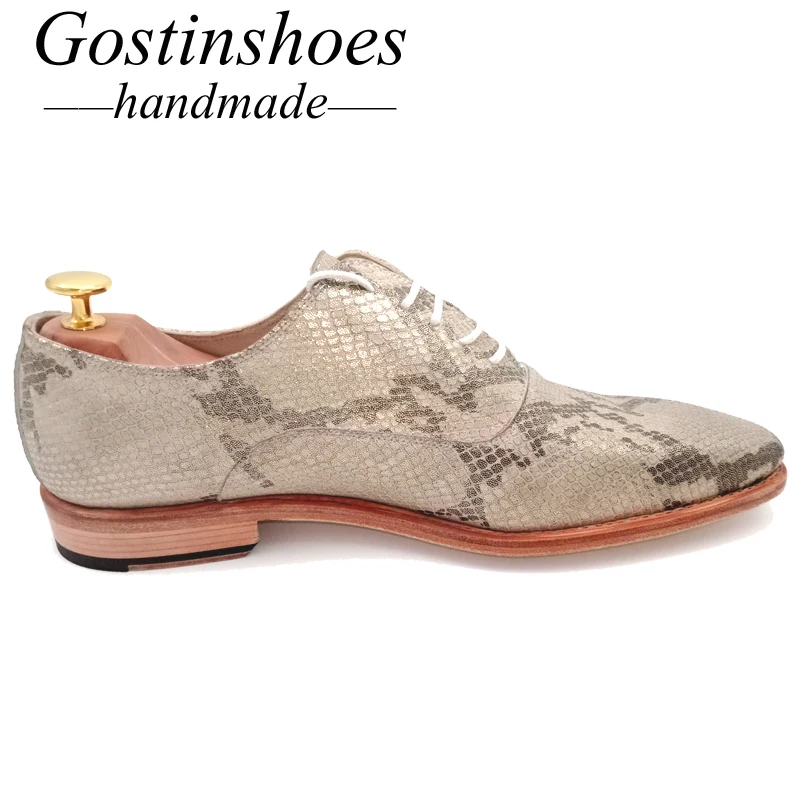 GOSTINSHOES/Мужские модельные туфли оксфорды ручной работы Goodyear из Натуральной