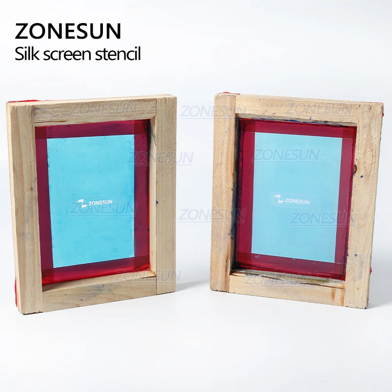 ZONESUN печать на заказ деревянная рама шелковая полиэфирная сетка высокоточные