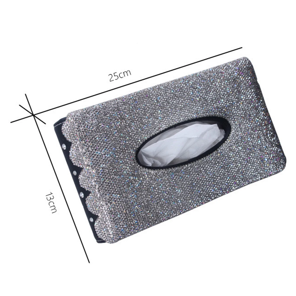 Автомобильная коробка для салфеток чехлы на руль тканевая горный хрусталь