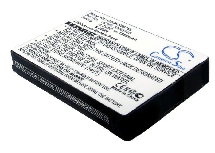 Cameron Sino 1800 мач батарея BT90 SNN5759 SNN5765 SNN5826A для I576 Q9c Q9e RAZR VE20 Rival A455 ROKR Z6m Z6tv|Аккумуляторы