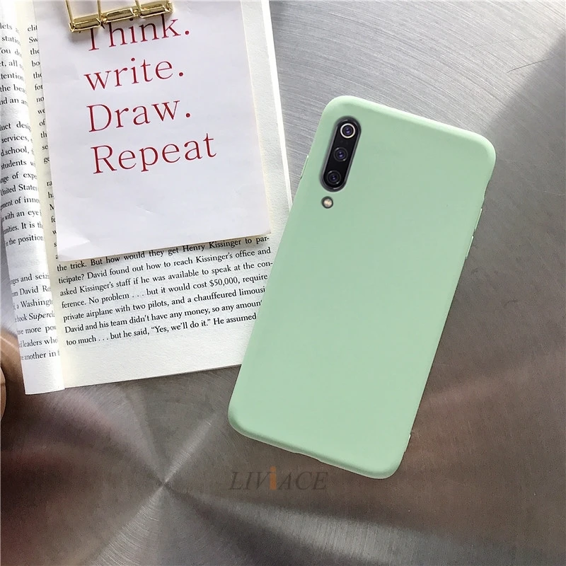 Однотонный силиконовый чехол ярких цветов для xiaomi mi a3 mi 9 lite pro mi 9 se cc9 cc9e, мягкая задняя крышка из ТПУ, чехол для xiaomi cc9