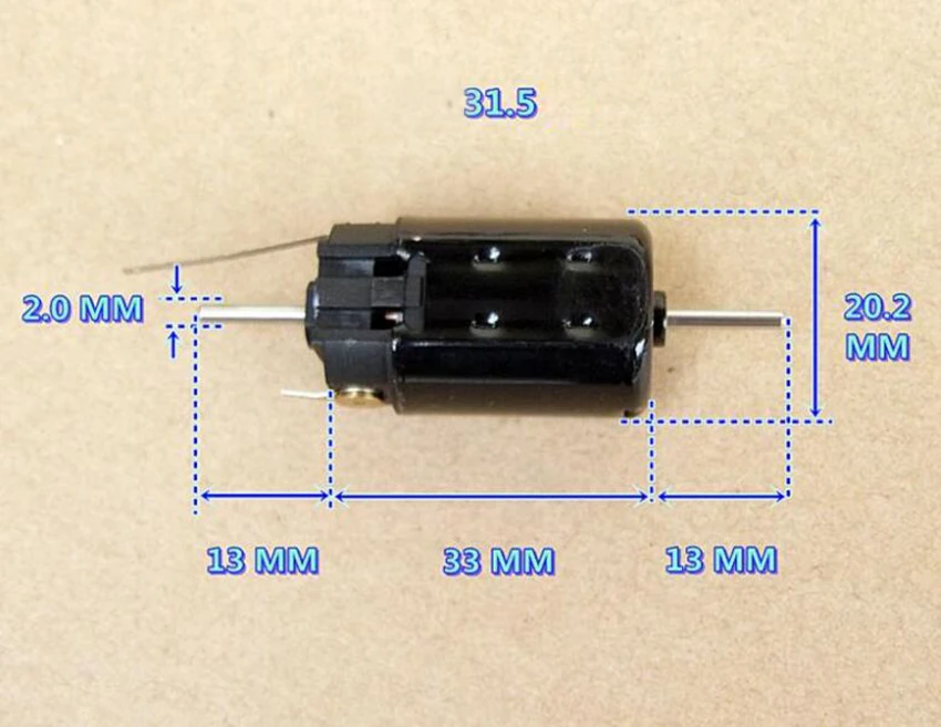 Compensated carbon brush slant rotor DC12V-24V high torque long life micro DC motor shaft diameter 2mm