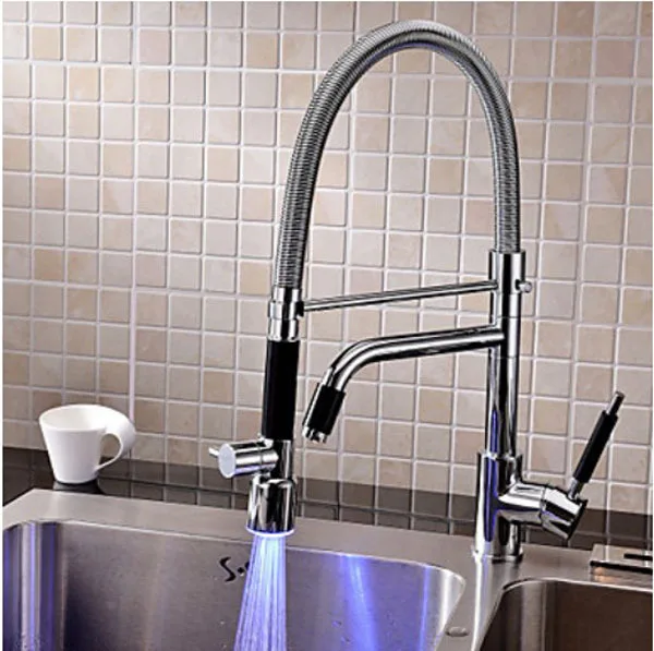 С современной хромированной отделкой светодиодный вращающийся высокий кухонный