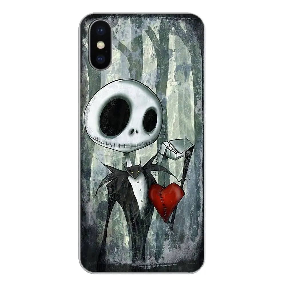 Кошмар перед Рождеством Джек и Салли Череп чехол для телефона iPod Touch iPhone 4 4S 5 5S 5C SE 6