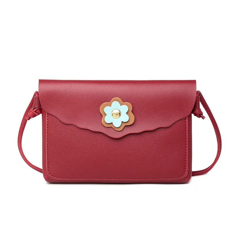 

SUBIN Fashion PU Leather Flower Cell Phone Bag luxury Strap Shoulder bag Double-deck Wallet Lovely handBags for new year gift