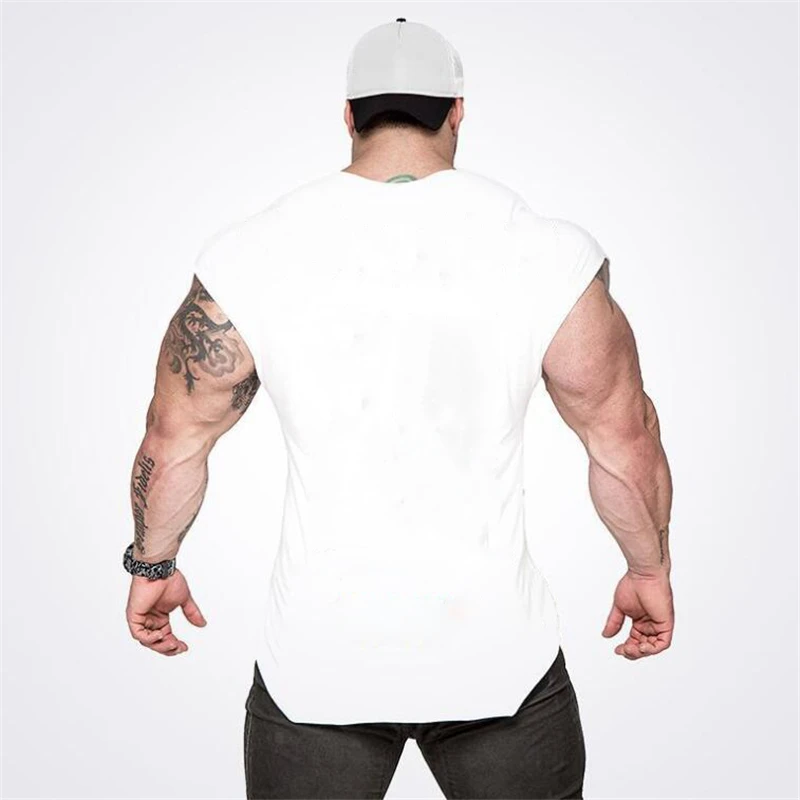 Тренажеры торговой марки muscleguys одежда для фитнеса мужская майка Canotta Бодибилдинг Стрингер майка для тренировки майка без рукавов