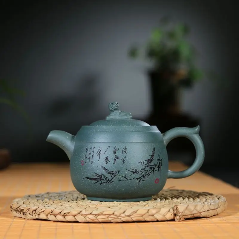 

rhyme sea yixing recommended undressed ore chlorite pure hand-made special kung fu tea tea set manufacturer wholesale
