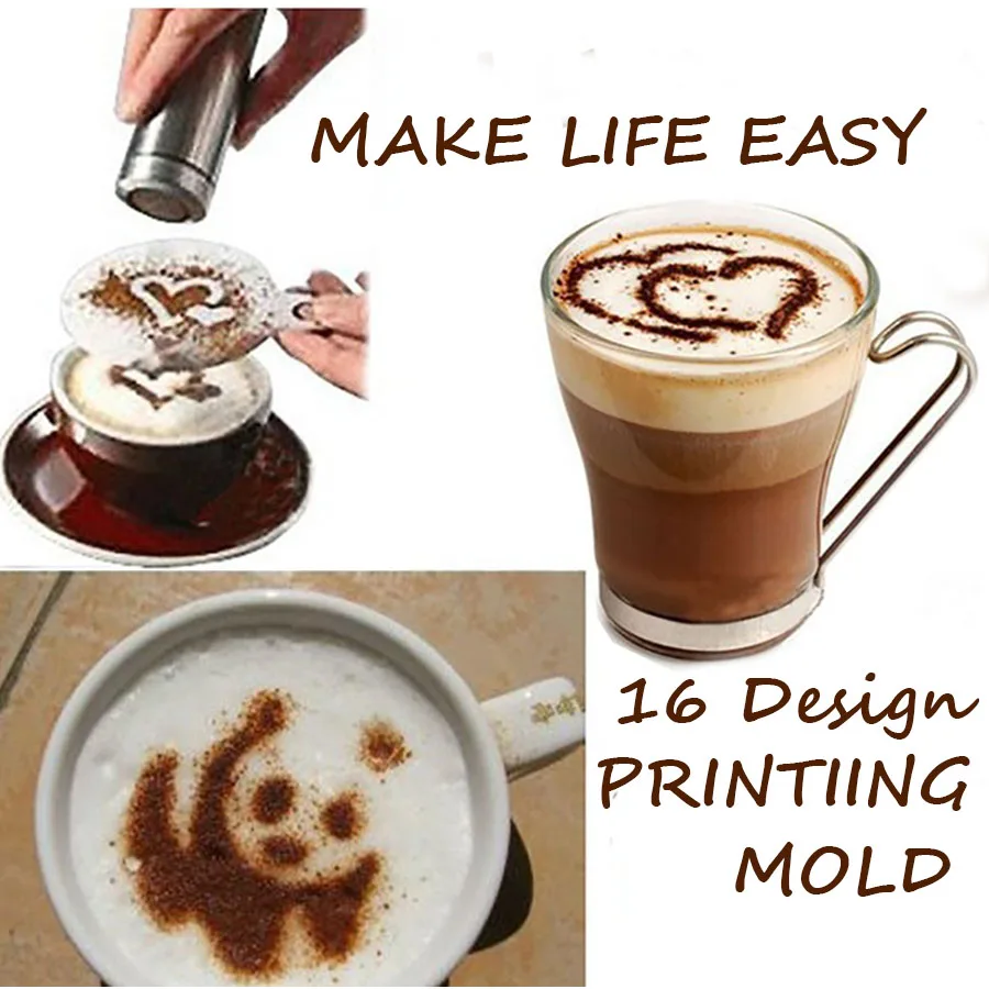 16 форм различные модели популярный модный инструмент для украшения кофейного