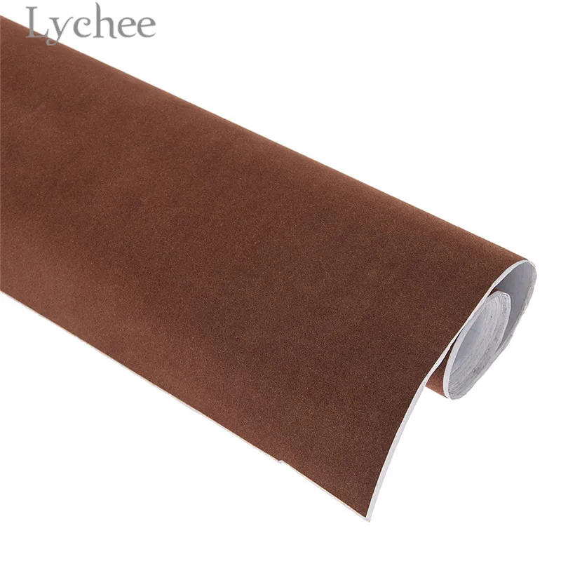 Lychee Life 2 м x 45 см самоклеющаяся бархатная ткань высокого качества Флокированная швейная ткань DIY материалы ручной работы для одежды - Цвет: 5