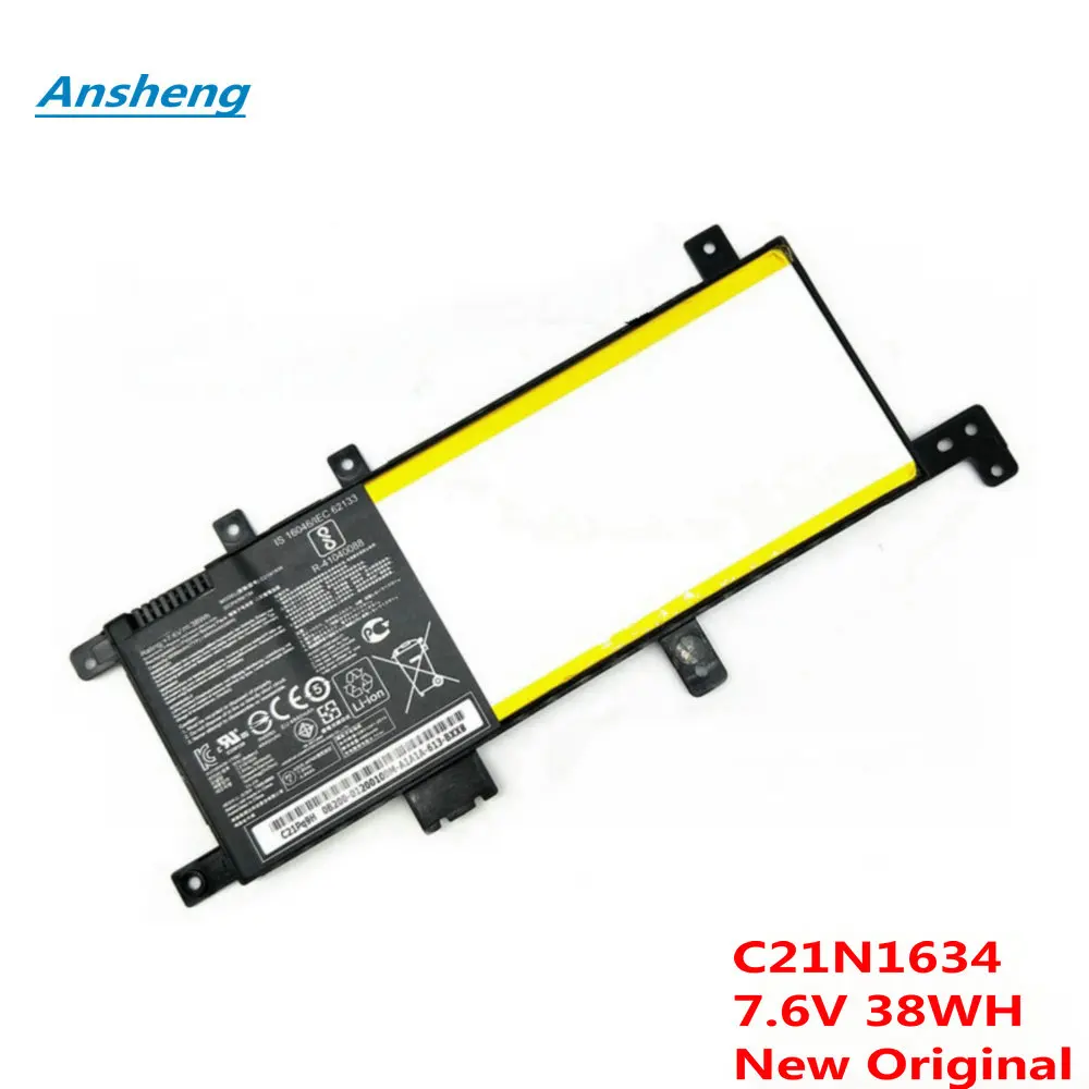 Аккумулятор 7 6 В 38Wh C21N1634 для Asus Vivobook R542UA R542UF R542UN R542UQ R542UR FL8000U FL5900L A580U X542U