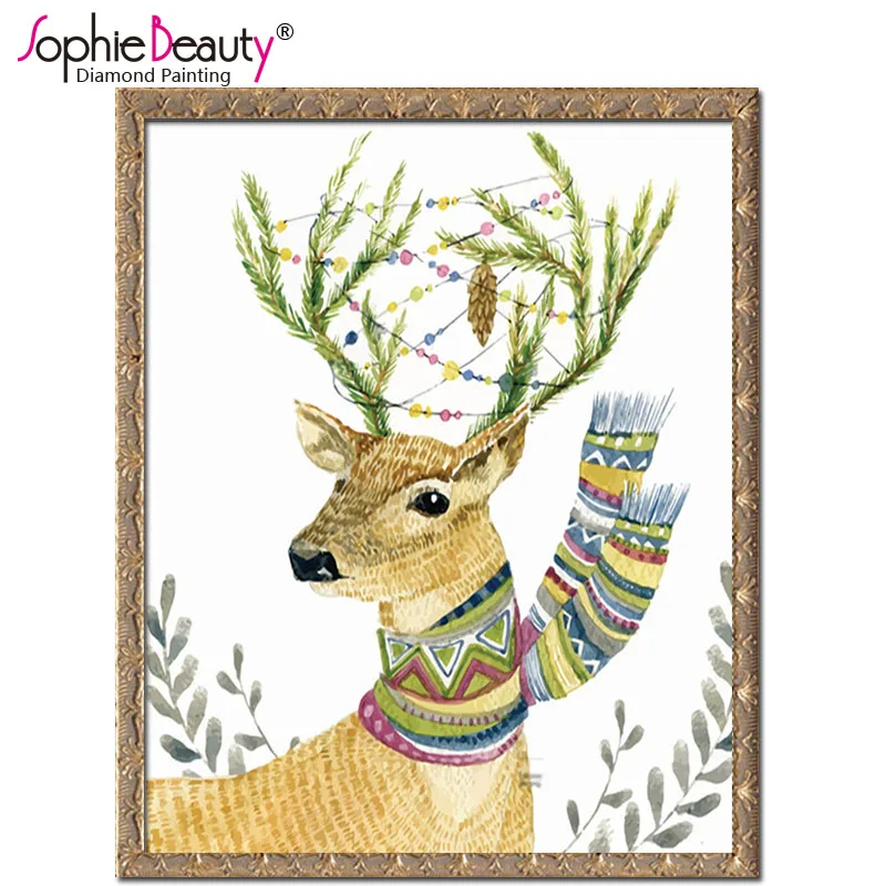 Sophie Beauty Home Diy Алмазная картина вышивка крестиком бисером набор шарф олень