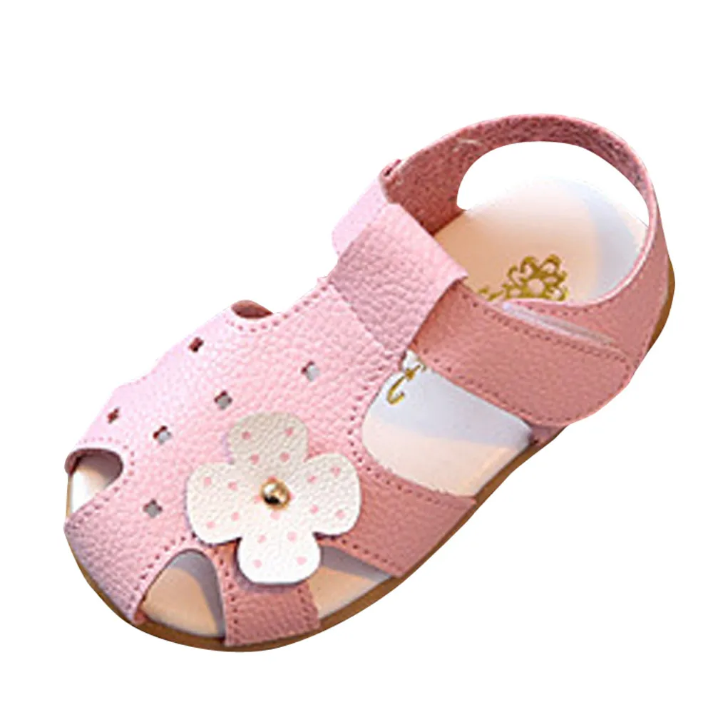 Pink Kids Shoes For Girl First Walkers Summer Baby Kids Fashion Sneaker Children Boys Girls Flower Casual Shoes sandalias bebe - Цвет: Pink