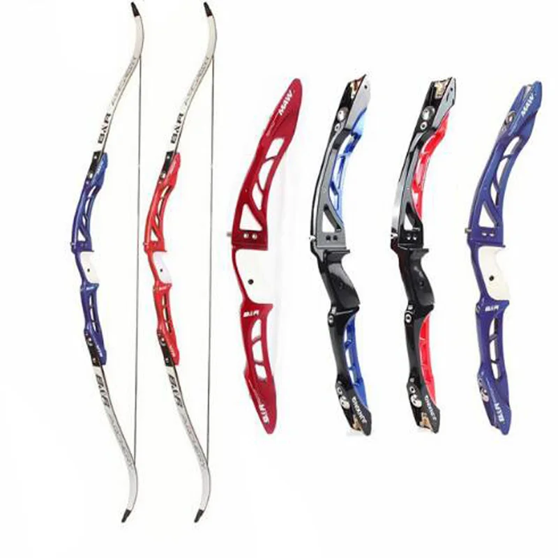 

F165 Recurve Bow Length 68 Inches 18-32 Lbs in Red/Blue Aluminum Alloy Handle and Maple Limbs for Archery Hunting Shooting