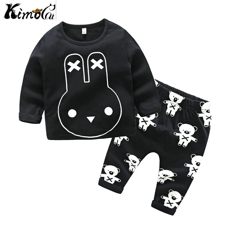Kimocat Spring summer and autumn long-sleeved cotton baby cartoon rabbit suit girl boy newborn Cotton | Детская одежда и обувь