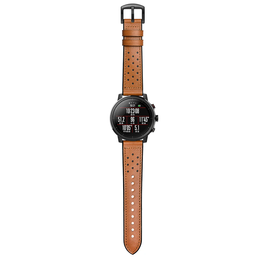 Ремешок для часов Huami Amazfit 1 2 силиконовый браслет из натуральной кожи 22 мм Huawei Watch