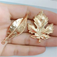 50pcs 3038mm 1648mm gold color big leaf maple pendant charms metal leaves jewelry findings for diy handmade jewelry making