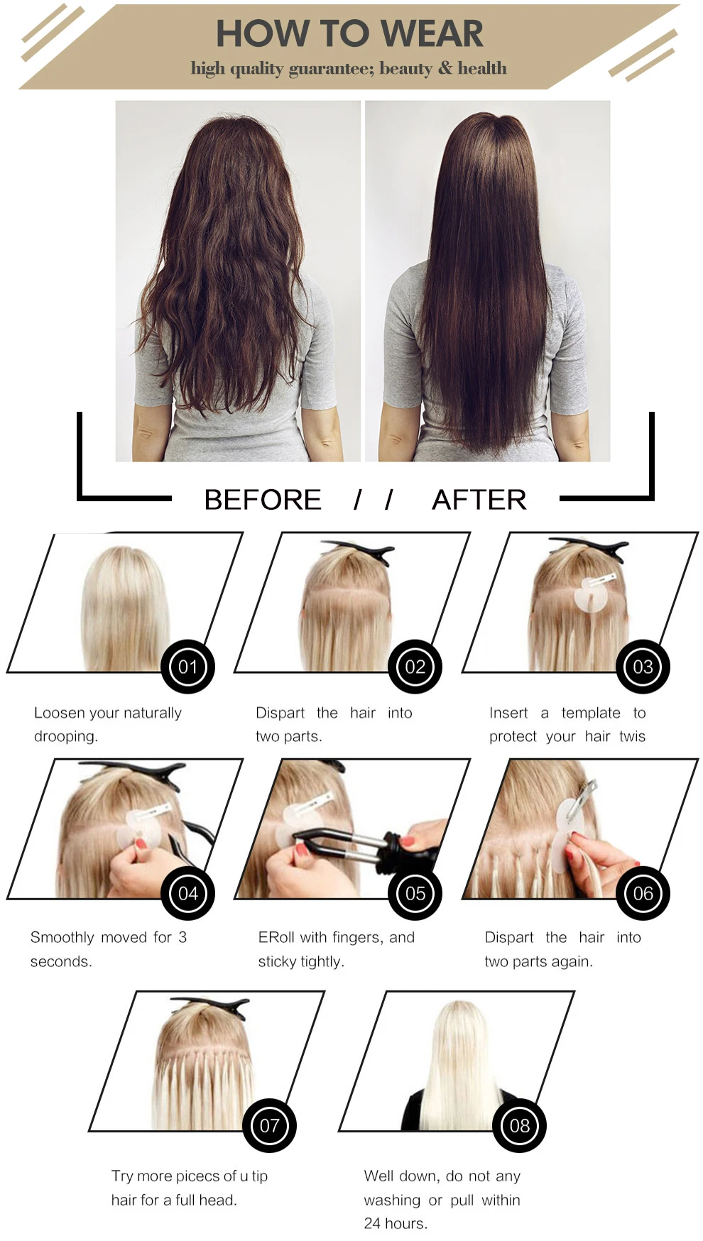 Прямые человеческие накладные волосы Neitsi Remy Fusion с кератином, u-образные капсулы, накладные волосы для наращивания, 1" 20" 2" 28"