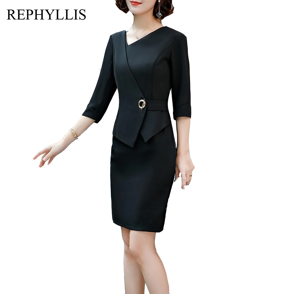 REPHYLLIS для женщин 2/3 рукав V средства ухода за кожей шеи Нерегулярные лоскутное