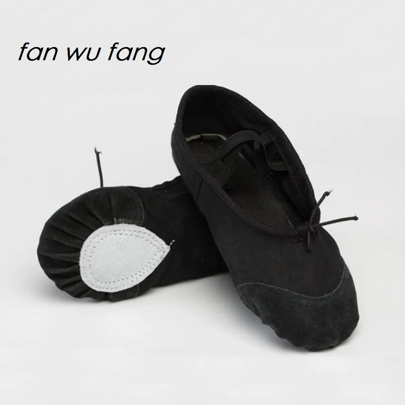 Fan wu fang/2017 г. новая обувь для танцев с головой черной кожи мягкие туфли занятий