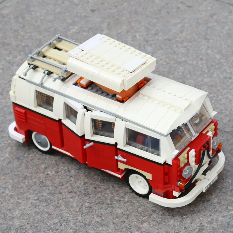 Новая техническая серия 1342 шт. Volkswagen T1 Camper модель автомобиля-фургона строительные блоки наборы набор кирпичей совместимые 10220 игрушки подарки