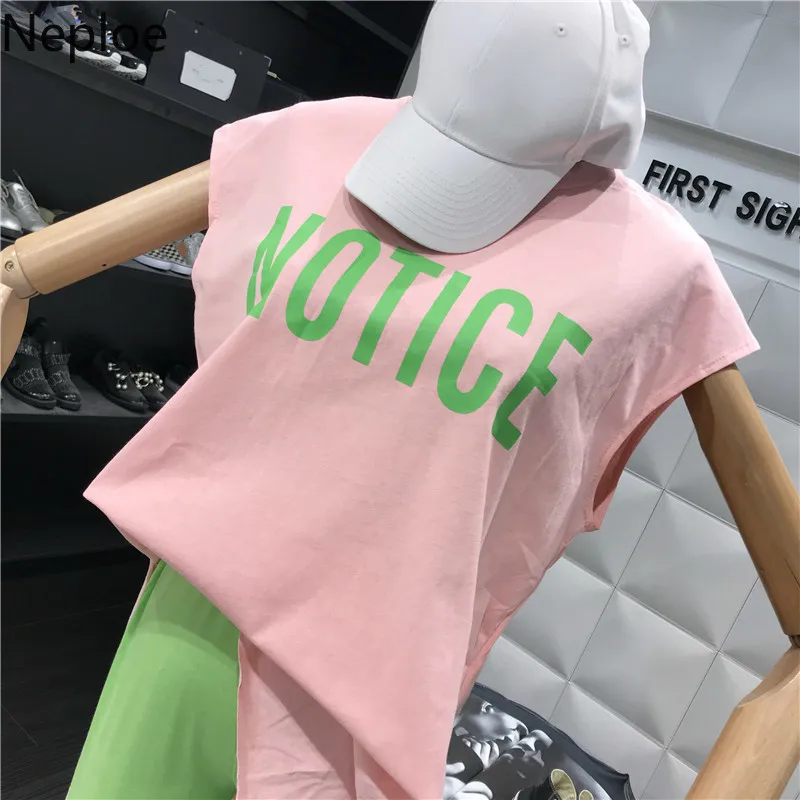 Neploe женский костюм из двух предметов лето 2019 футболка без рукавов с круглым