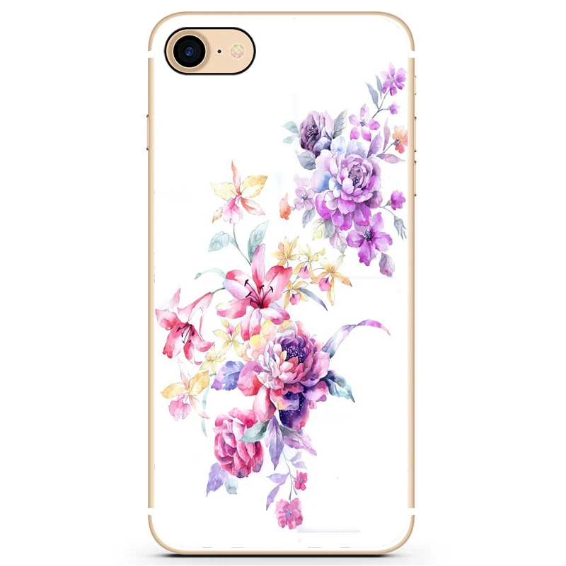 Topnow clear Silicone Cover Daisy flower plant diamond pattern Soft TPU Phone Case for iPhone 6 6S 6Plus 6sPlus 7 Plue |