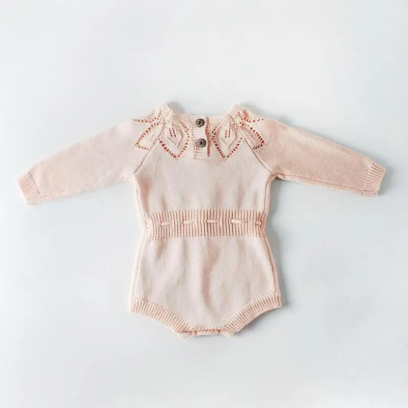 Весенне осенние вязаные боди с длинными рукавами для девочек близнецов одежда