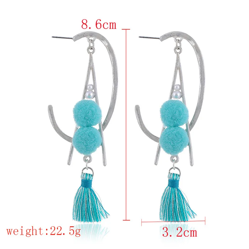 Зеленые Нарядные серьги с кисточками для женщин эффектные элегантные длинные на