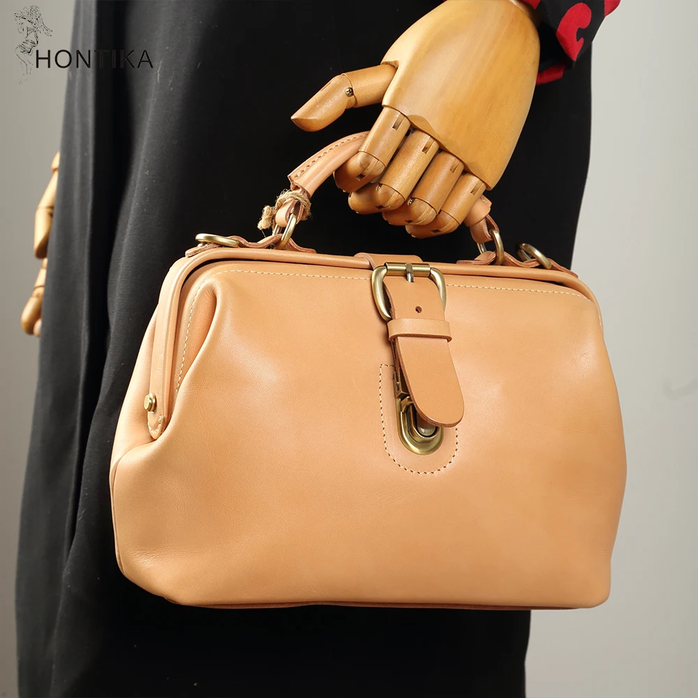 HONTIKA Подлинная Кожаная Сумка топ-ручка Женщины Сумки мужского Плеча Crossbody