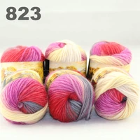6x50gr skeins new chunky hand coarse knitting scores wool yarn 823
