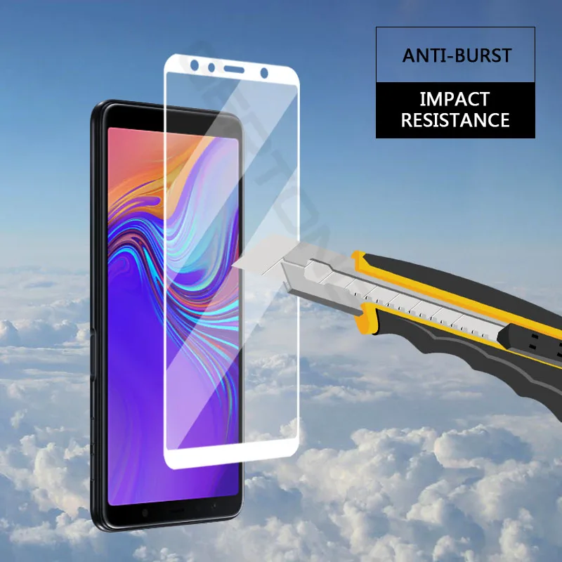 Закаленное стекло с полным покрытием для Samsung Galaxy A9 A7 2018 A750 A9S A6 A8 J4 J6 Plus Защитная
