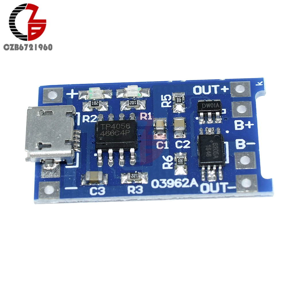 DC 5V 18650 TP4056 литиевая батарея зарядный Модуль Защитная плата с микро usb микрофоном