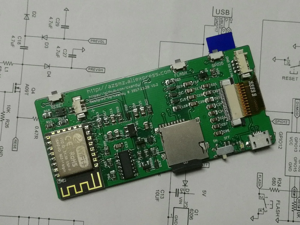 AZSMZ EPAPER 2 9 &quotмини дисплей Esp8266 WiFi EINK YahooApi с открытым исходным кодом gitub (espaper