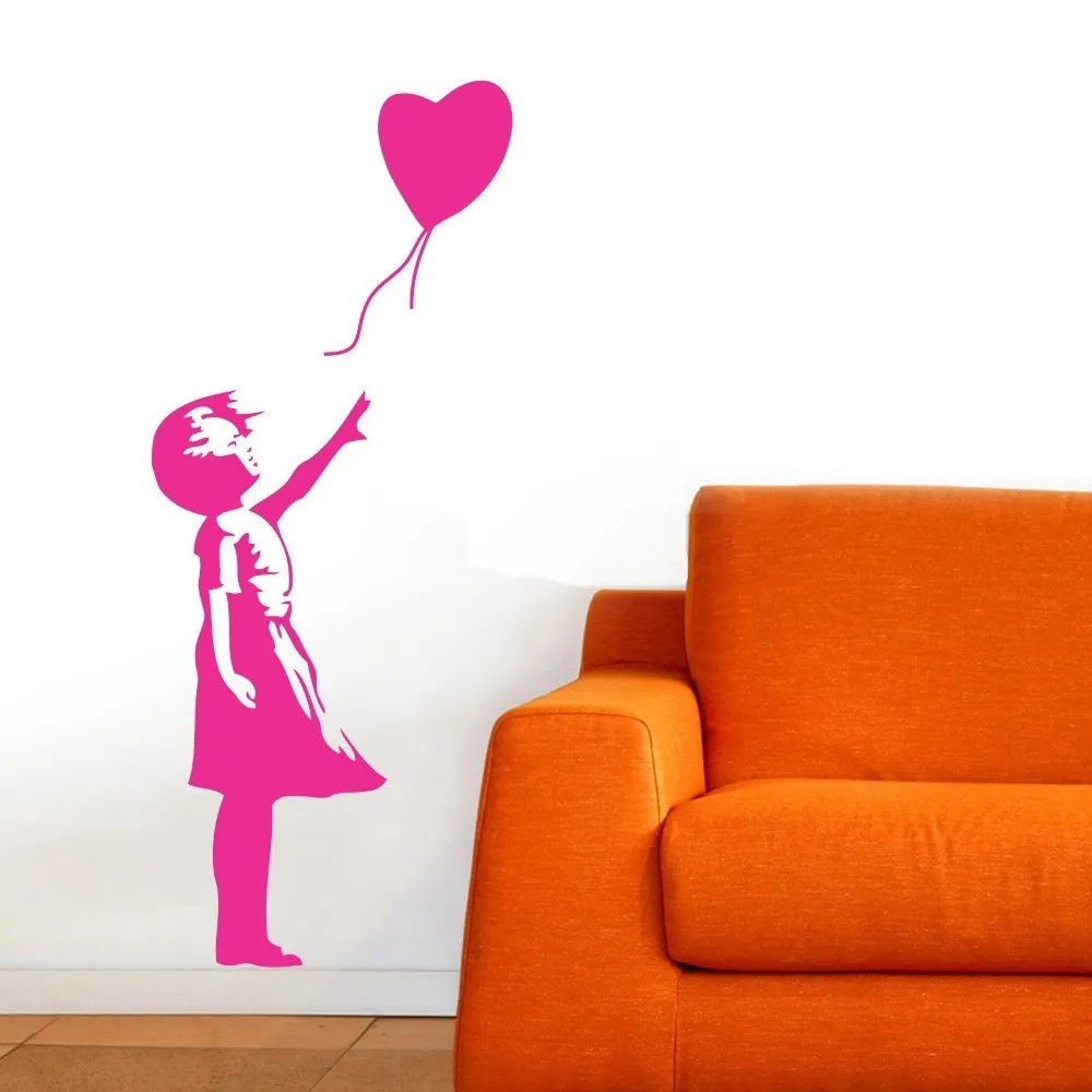 Banksy на стену Наклейка шарики в стиле-Бэнкси Виниловые Наклейки стены искусства