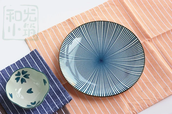Виллы и свет полосатый хлопок placemat салфетка японский Placemats столовое белье