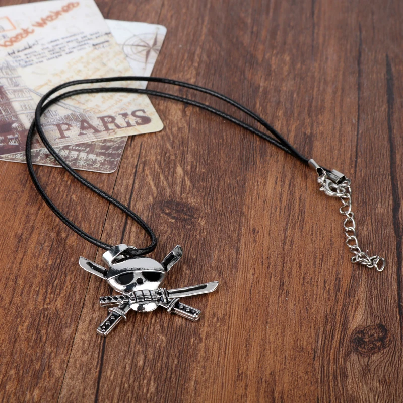 Anime Jewelry Necklace Skull head Necklaces Black Leather Cord Pendants Colar Collier | Украшения и аксессуары