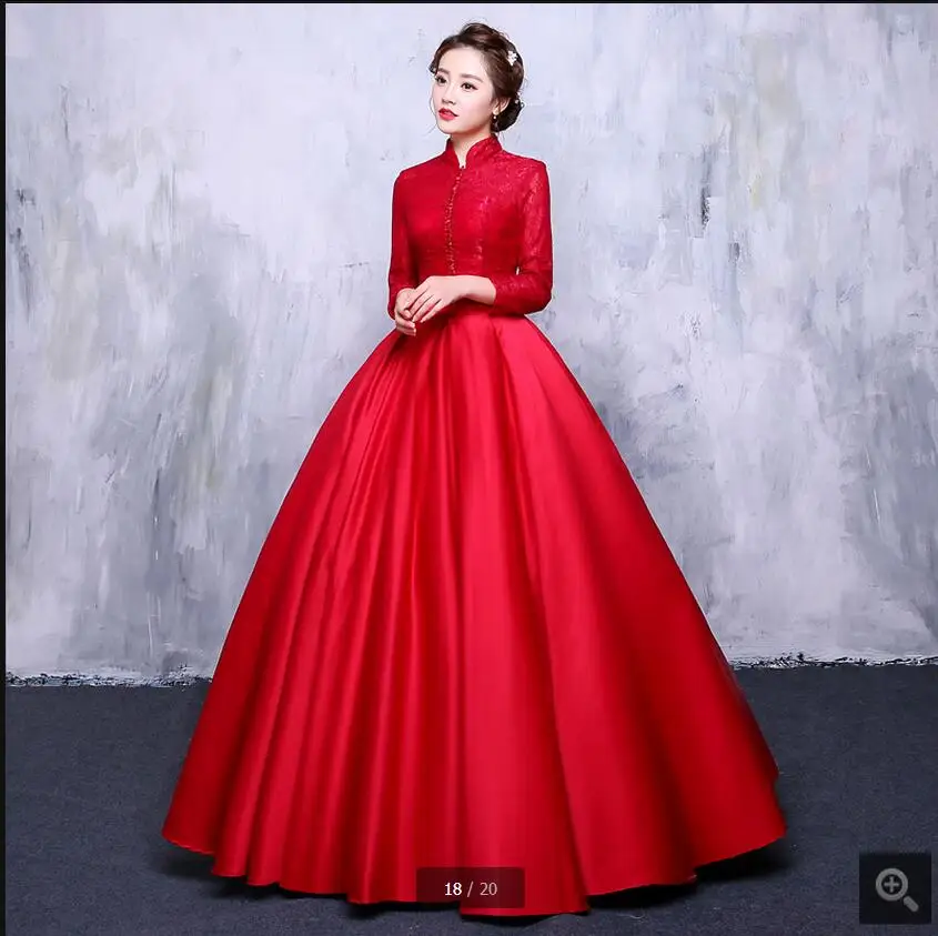 Robe De Soiree Красное Кружевное атласное ТРАПЕЦИЕВИДНОЕ платье для выпускного вечера