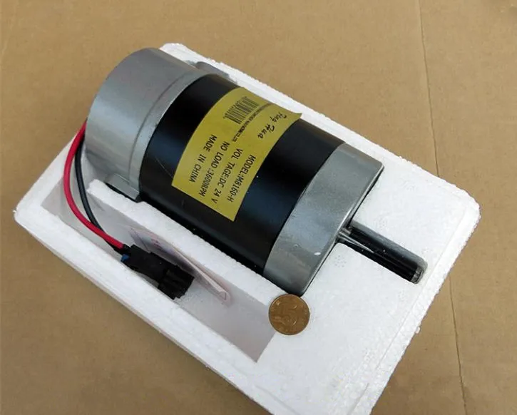 Двойной шариковый подшипник DC24V 350 Вт высокоскоростной мощный щеточный мотор, большой крутящий момент щетки постоянного тока мотор