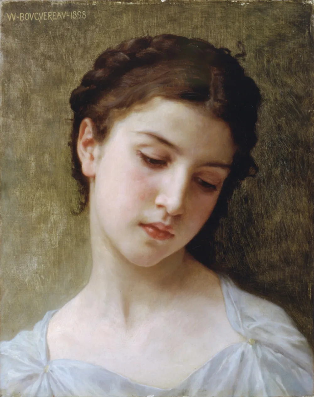 

Handmade Oil painting reproduction Study of a Woman's Head by William Bouguereau