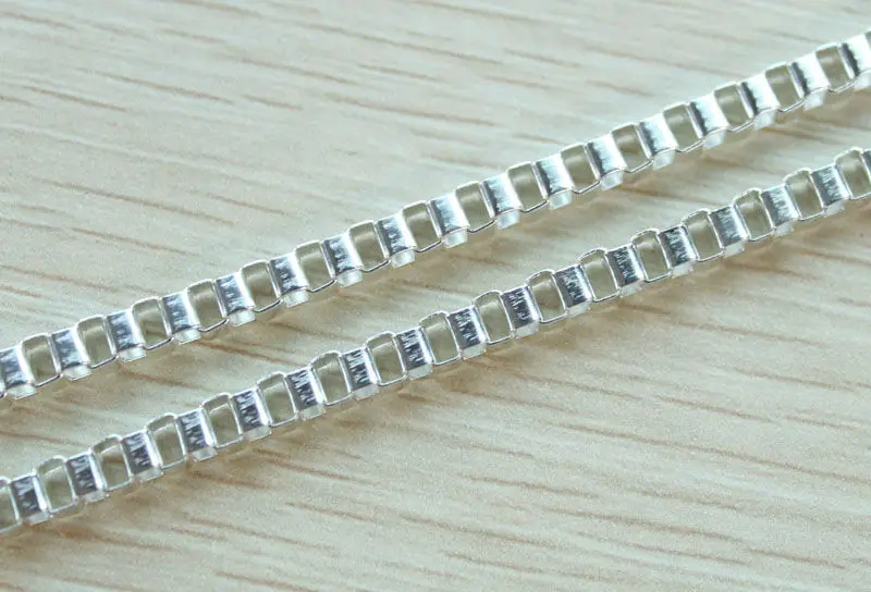

FREE SHIPPING 2 Meters Silver plate Metal Venice chain 4mm Findings #22966