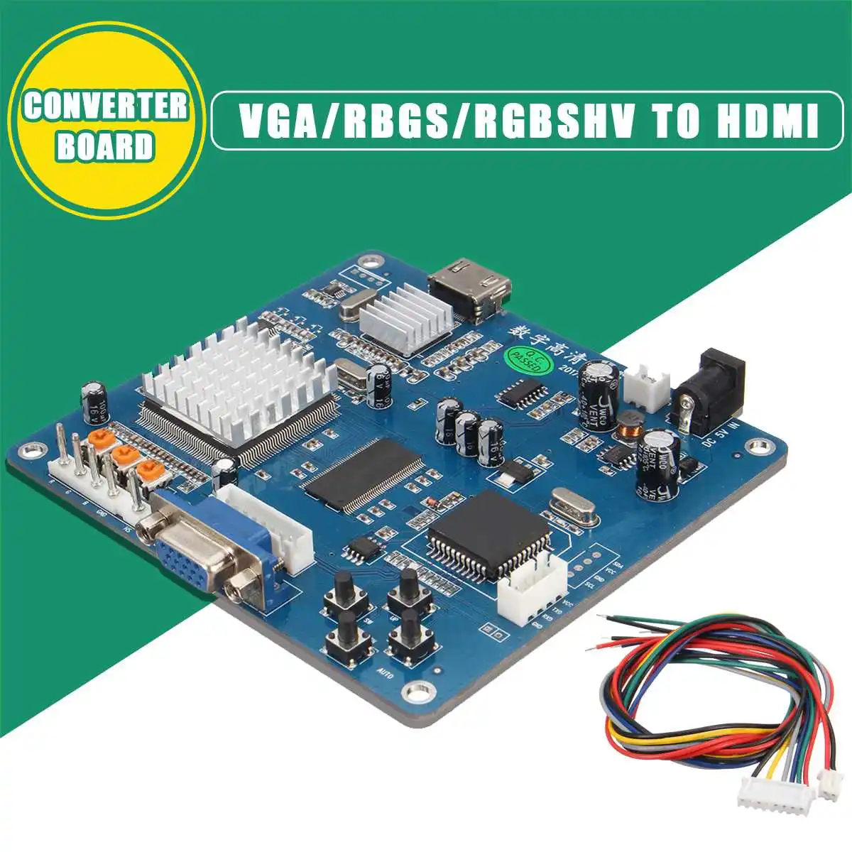 Видео-выход для аркадной игры, конвертер VGA/RGB/CGA/EGA/YUV в HDMI HD/Jamma, игровой автомат для аркадной игры, видео-выход, доска-конвертер