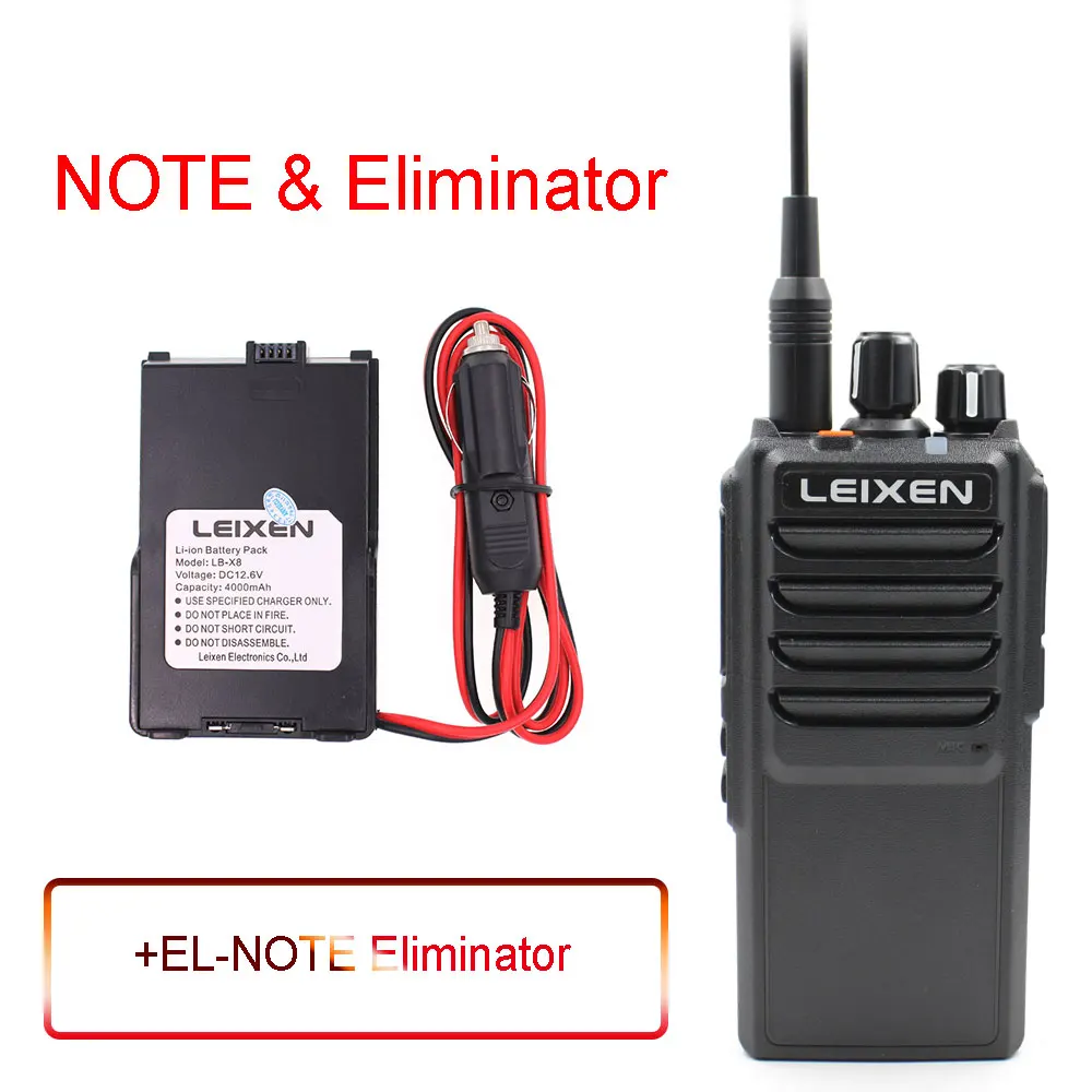 Black-EL LEIXEN Note Высокая мощность 20 Вт UHF 400-480 МГц FM Ham радио двухстороннее радио дальняя рация черный Transeiver Interphone - Цвет: Black-EL